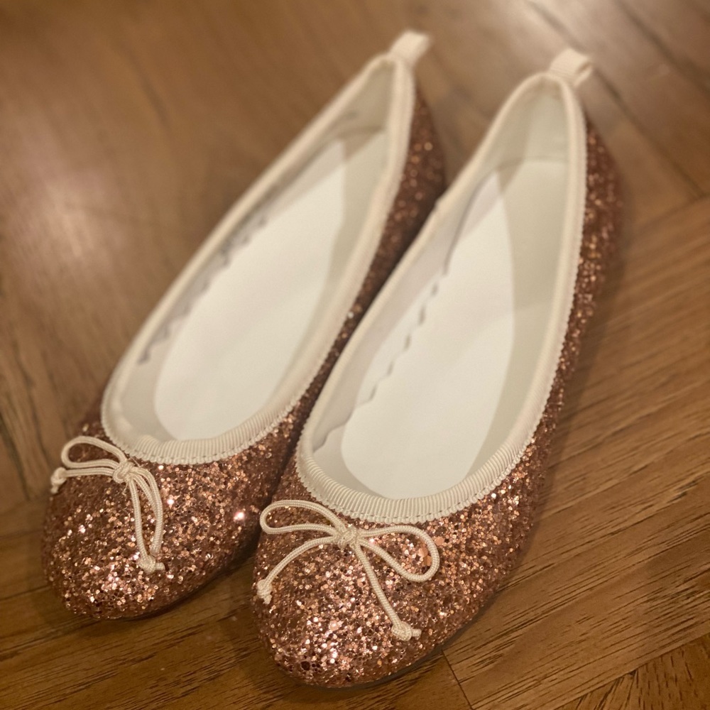 sequin ballet flats. Never worn. Size 12. Blush color. Smoke/pet free home